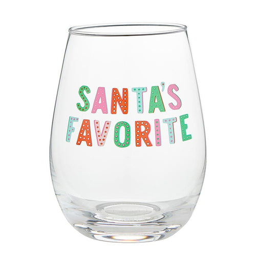 Wineglass & Popper Gift Set - Christmas Icons Santa's Favorite