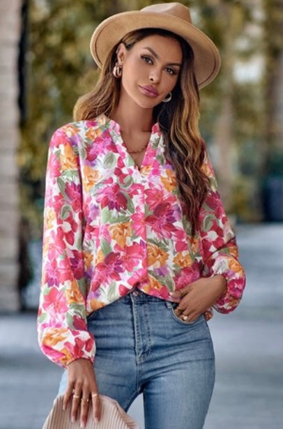 Large-All for You Floral Top
