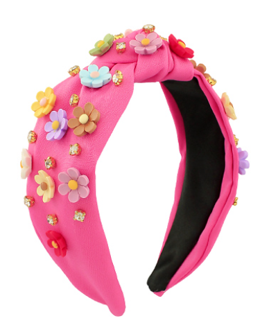 Flower Head Band - Pink