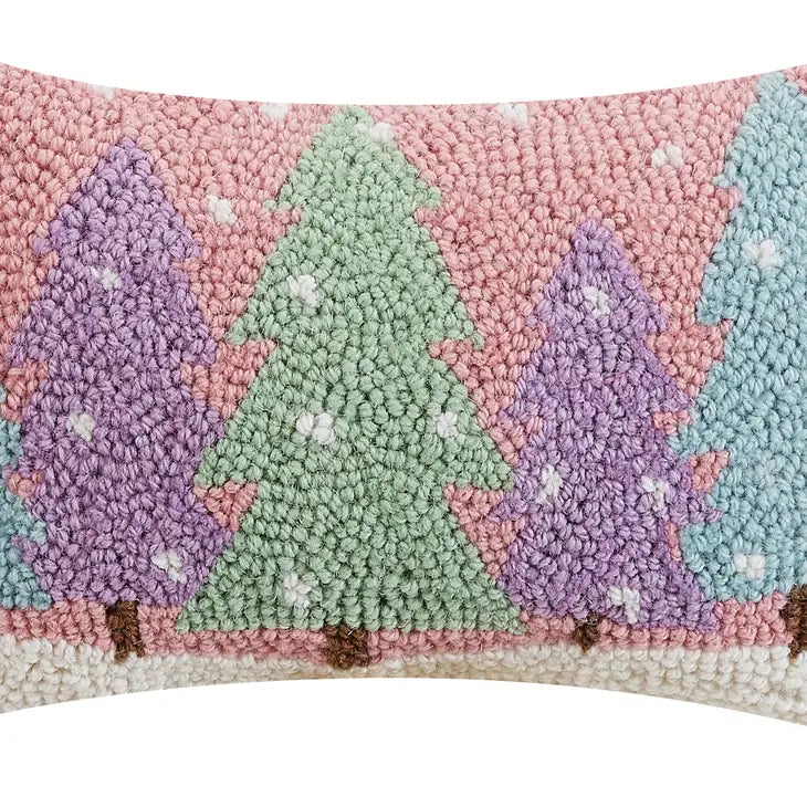 Snowy Bright Forest Hook Pillow