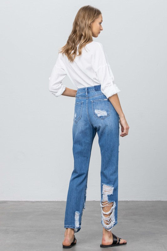 OE: HIGH RISE STRAIGHT JEANS