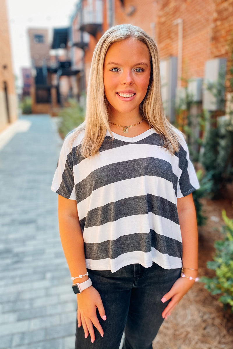 PLUS Easy Breezy game Striped Top