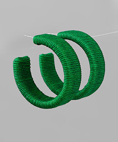Green Wrapped Hoops