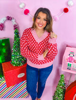 Large-Pink Nordic Oversized Sweater