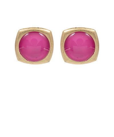Designer Cut Earrings - Pink