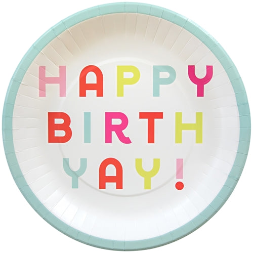 Happy Birth - YAY Paper Dinner Plate 8 ct