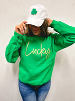 Gold Foil Puff “Lucky” Sweatshirt