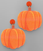 Pumpkin Print Earrings
