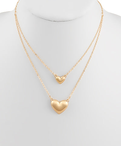 2 Layered Heart Necklace