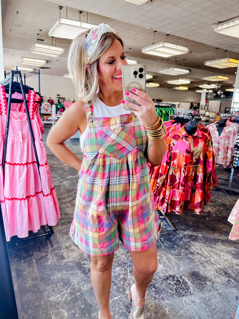 Stained Glass Vintage Shortalls
