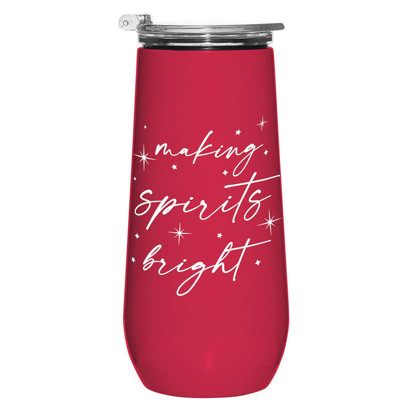 Stainless Steel Champagne Tumbler - Making Spirits Bright