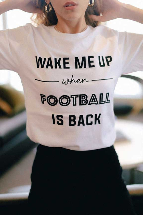 Wake Me Up When Football is Back Graphic Tee - shoptheexchange
