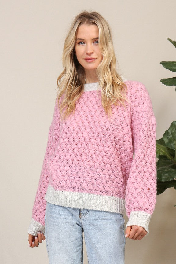 Perfectly You Pink Sweater