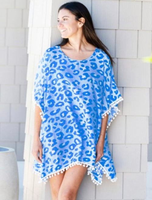 Cool Leopard Pom Pom Cover Up