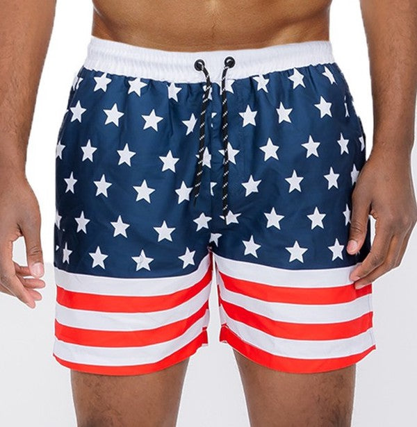 OE: American Flag Swim Shorts