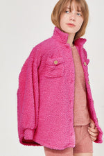 Pink Poodle Knit Shacket