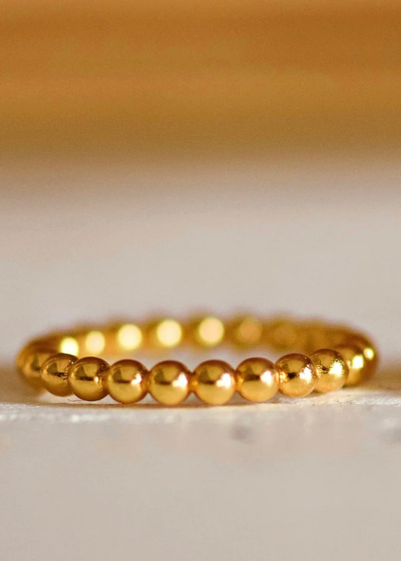 Tatum James Designs Solid Dotted Ring - Gold