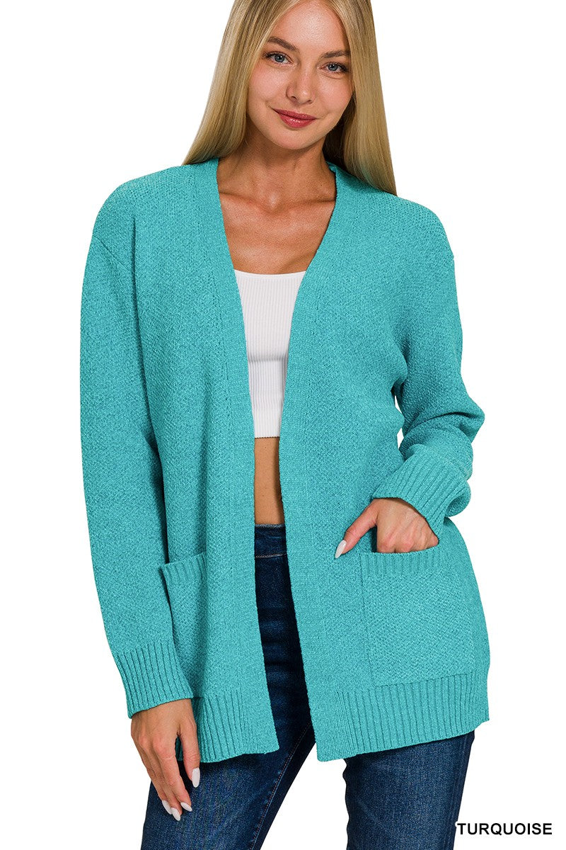 DEAL: FP DUPE SWEATER CARDIGAN -TURQUOISE
