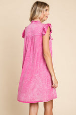 Denim Dolly Frilled Dress Pink