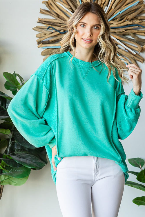 Medium-Made For You Mint Terry Top
