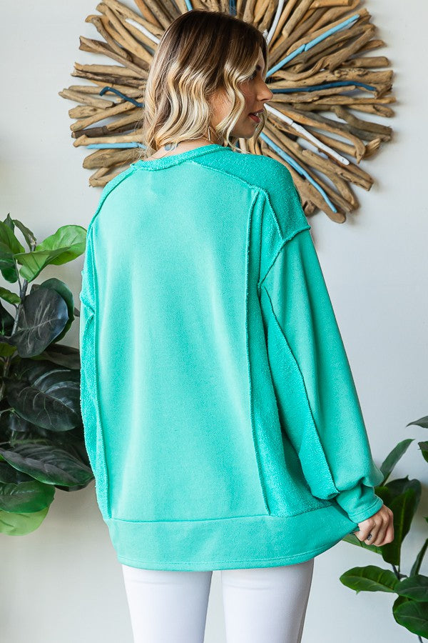 Medium-Made For You Mint Terry Top