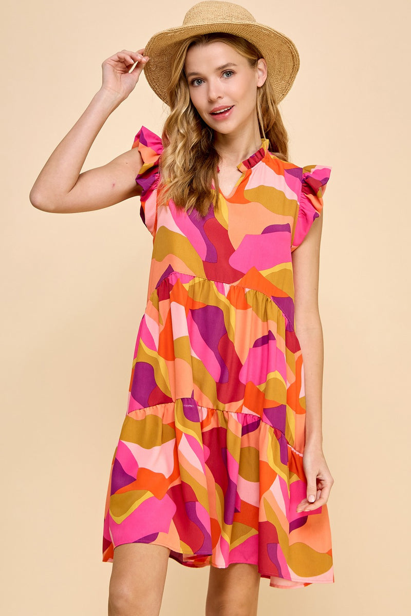 All The Fun Abstract Dress