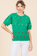 Small - Kelly Pom Pom Knit Sweater