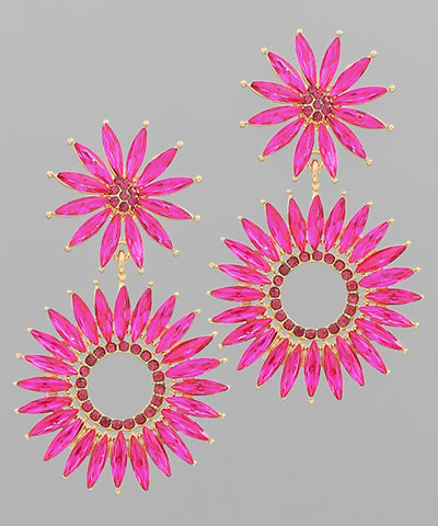 Flower Marquise Earrings