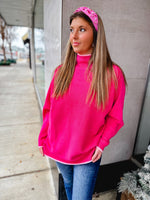 Pop of Pink Oversized Sweater