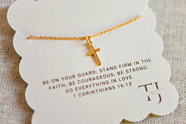 Tatum James Designs Gold Cross Necklace
