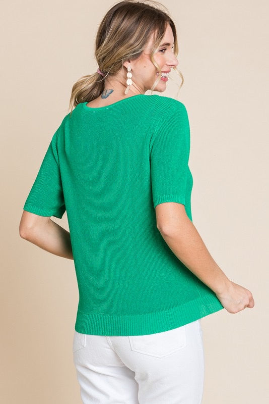 Lucky & Blessed Scoop Knit Top