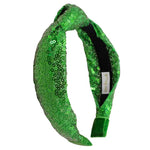 Sequin Knot Headband - Christmas Green - Tween