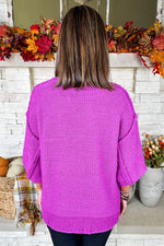 Exposed Seam Chunky Knit Orchid