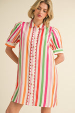 Sweet On You Button Stripe Dress
