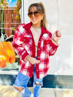 Medium-Red Plaid Shacket