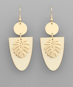 Ivory Leaf Dangle Earrings