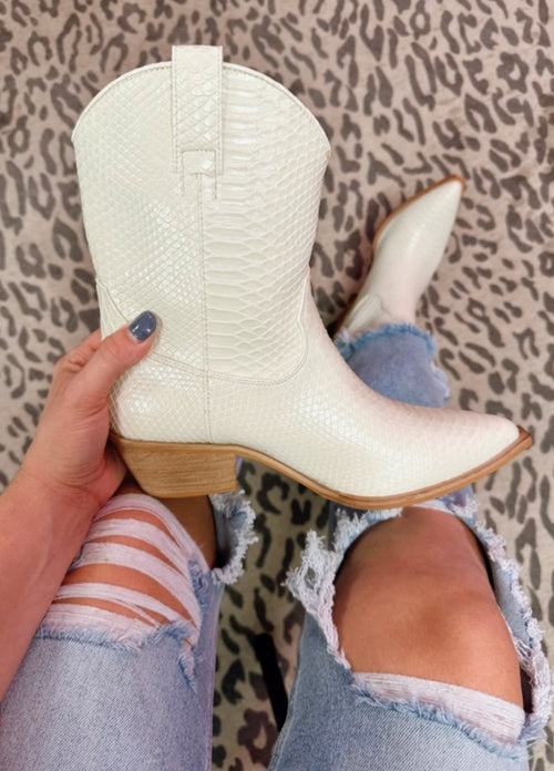Karlie Faux Snakeskin Boot