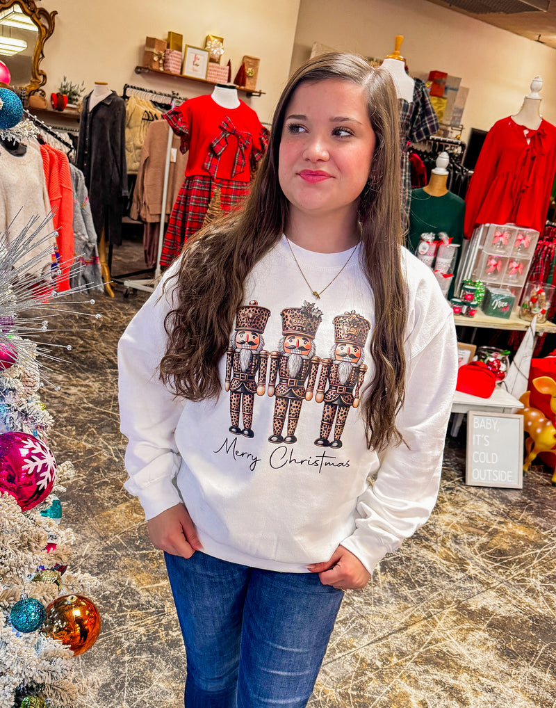 White Leopard Nutcracker Sweatshirt