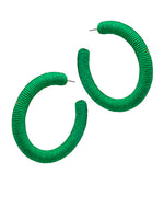 Wrapped Open Round Hoops - Green