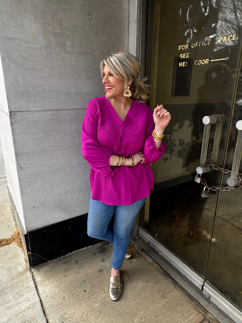 Your Best Self Magenta Top
