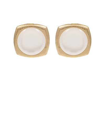 Designer Cut Earrings - White
