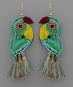 Parrot & Tassel Earring 🦜
