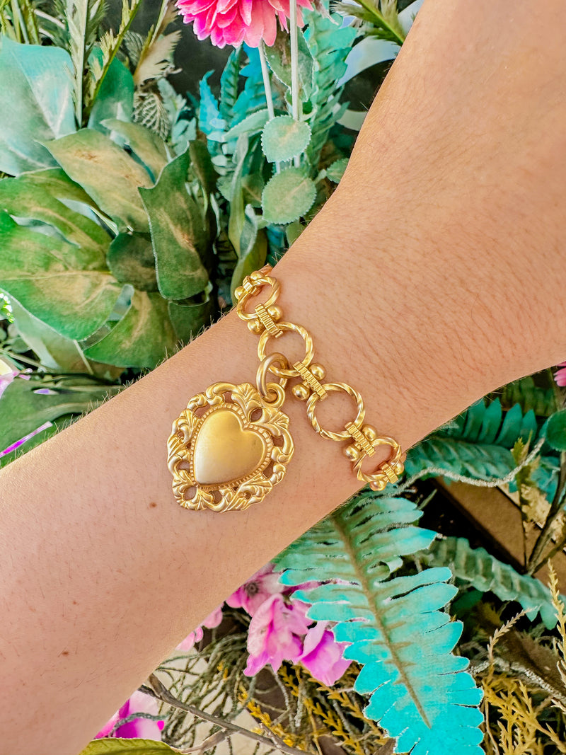 Heart Chain Link Bracelet