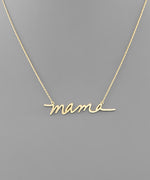 Large Gold Mama Necklace