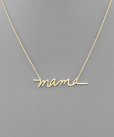 Large Gold Mama Necklace