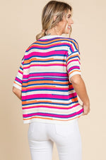 Medium-Siesta Striped Knit Top