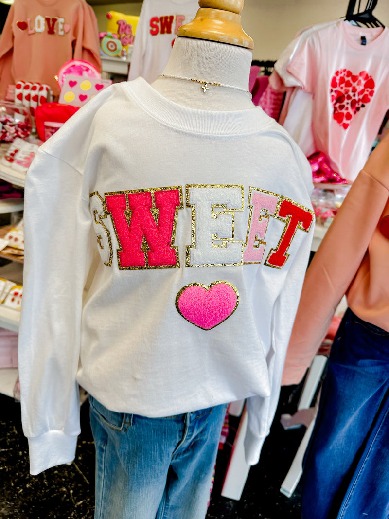 Tween Sweet Heart Ideal Chenille Longsleeve T-Shirt