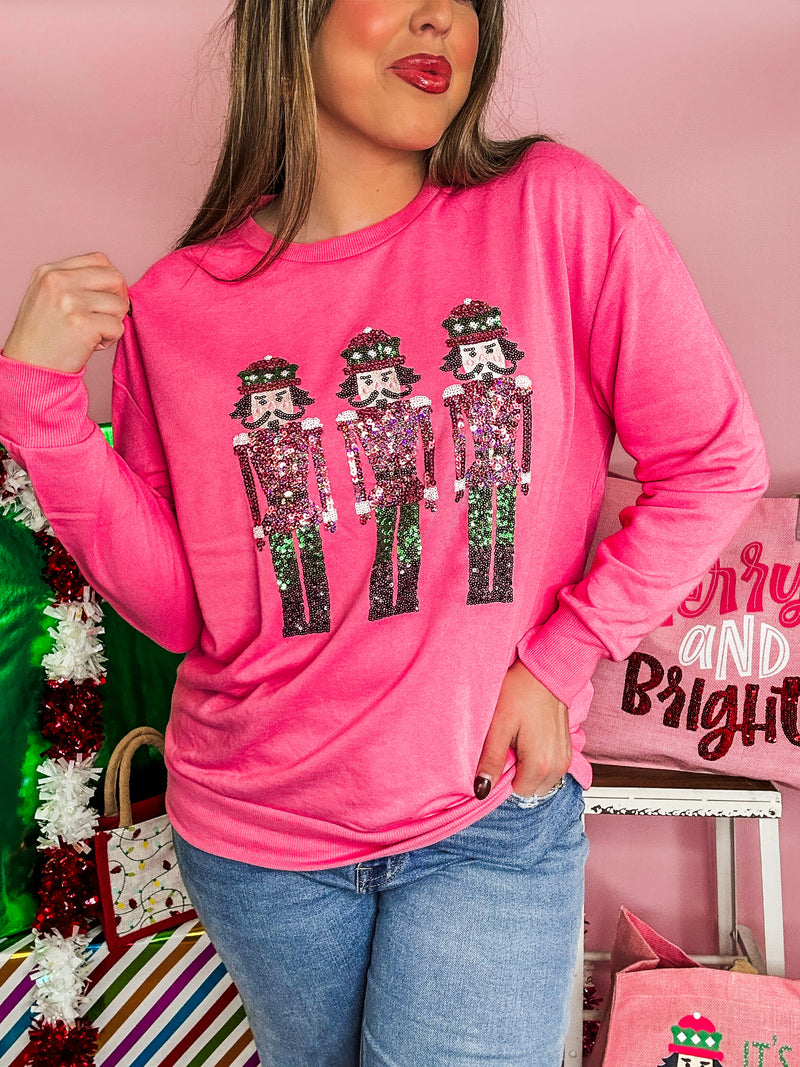 Nutcracker March Sequin Sweatshirt