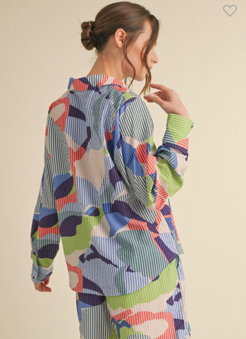 Geometric Blue Mix Set