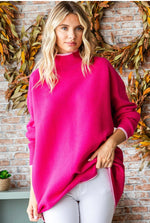 Pop of Pink Oversized Sweater